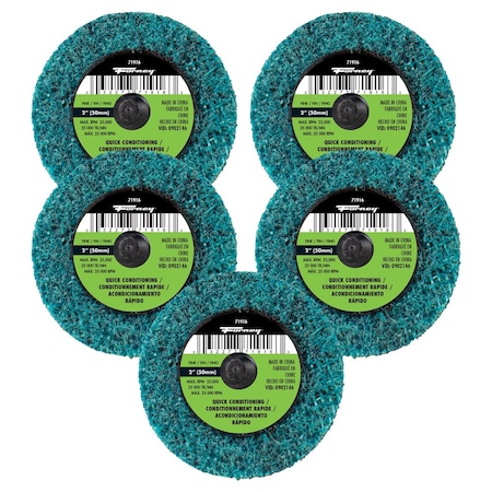 Forney Quick Change Surface Prep Pad, Fine Grit, 2 in 5-Pack of Forney 71916 71609